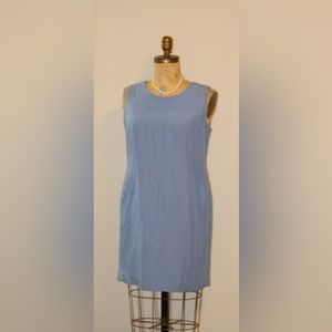 Women’s sky blue linen lined dress